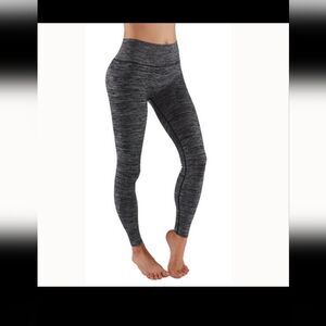 NEW gray design high waistband yoga leggings large